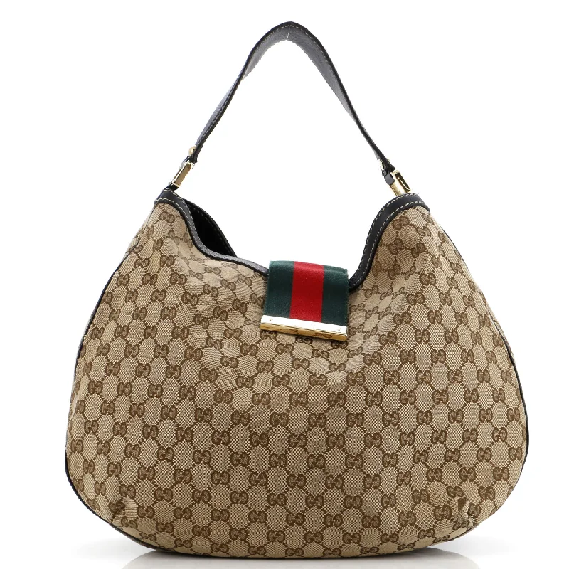 Ladies Gucci Dionysus bags with a chain - link shoulder strapNew Ladies Web Hobo GG Canvas Large