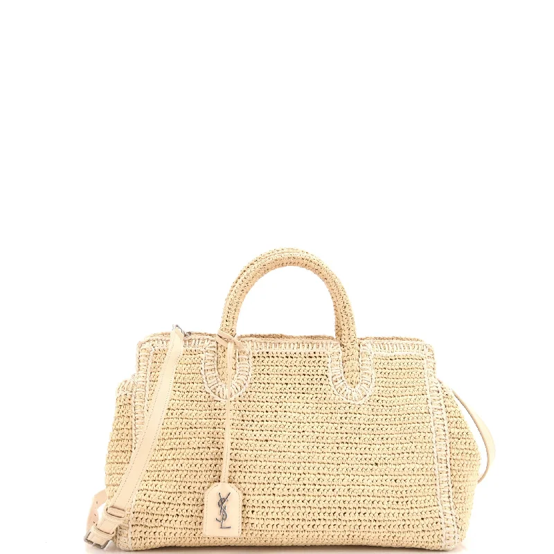 Louis Vuitton backpacks with a hidden back pocket for securityRive Gauche Cabas Woven Raffia Small