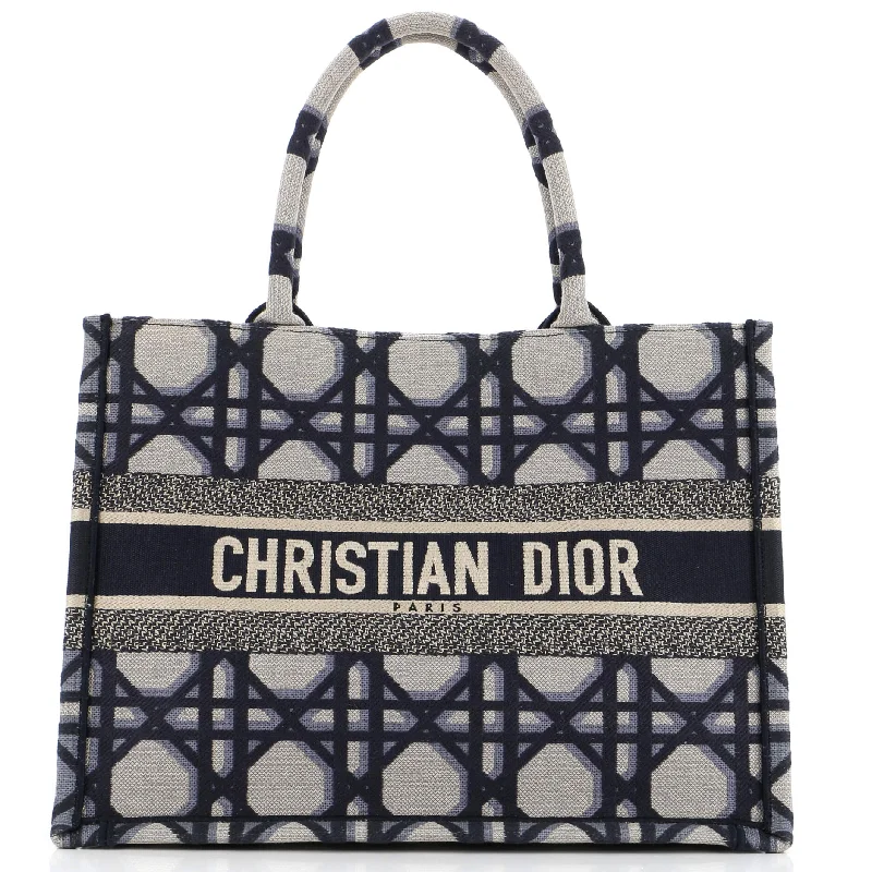 Christian Dior Saddle bags with a studded trim for a bold lookBook Tote Macrocannage Canvas Medium