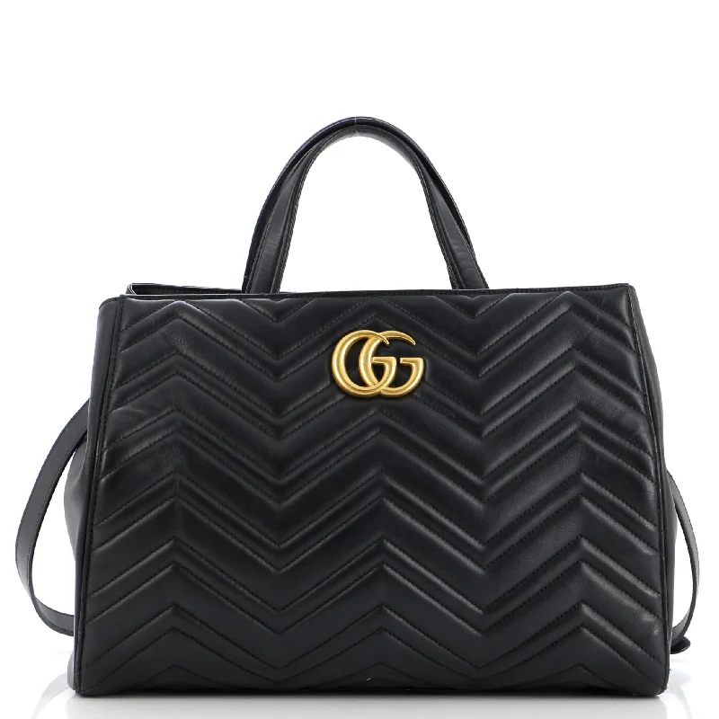 Gucci backpacks for women with a hidden back pocketGG Marmont Tote Matelasse Leather Medium