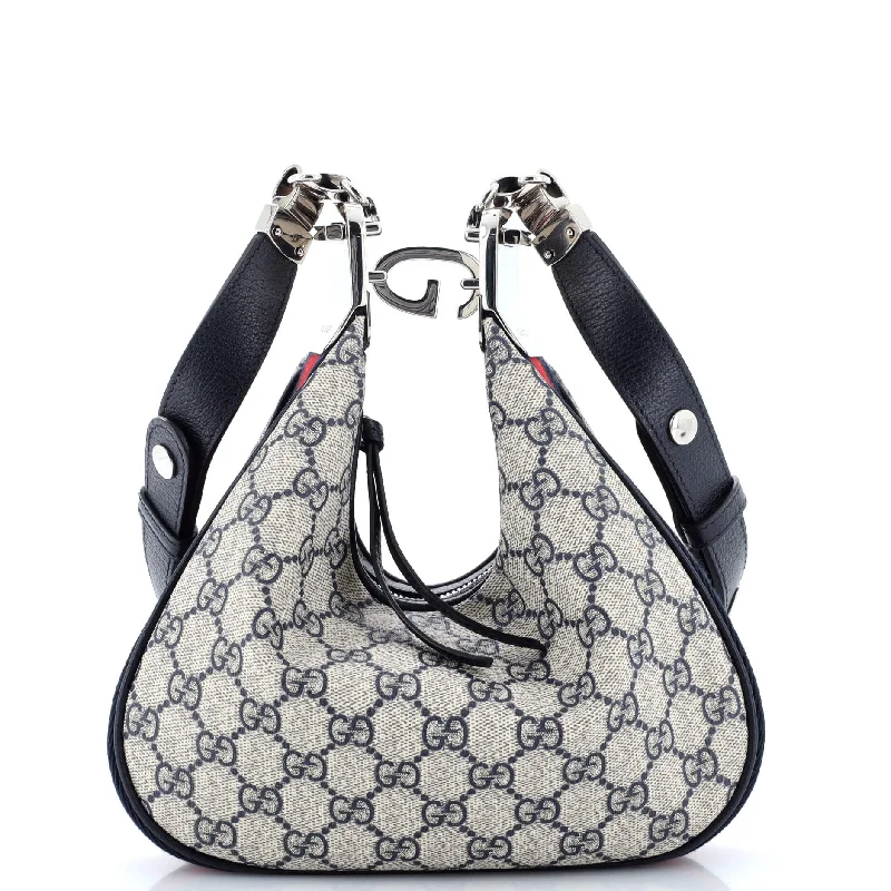 Women Gucci tote bags in GG Supreme canvas for a branded feelAttache Shoulder Bag GG Coated Canvas Small