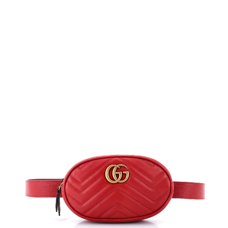 Gucci tote bags for women with a water - resistant coatingGG Marmont Belt Bag Matelasse Leather