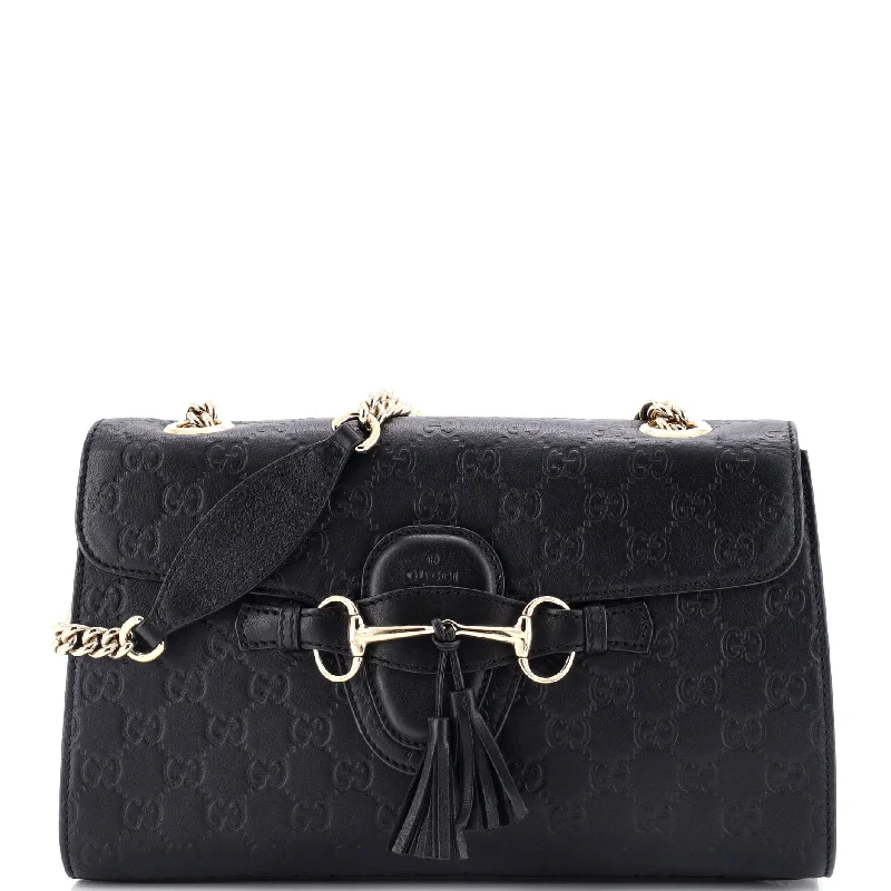 Gucci tote bags for women with a water - resistant coatingEmily Chain Flap Bag Guccissima Leather Medium