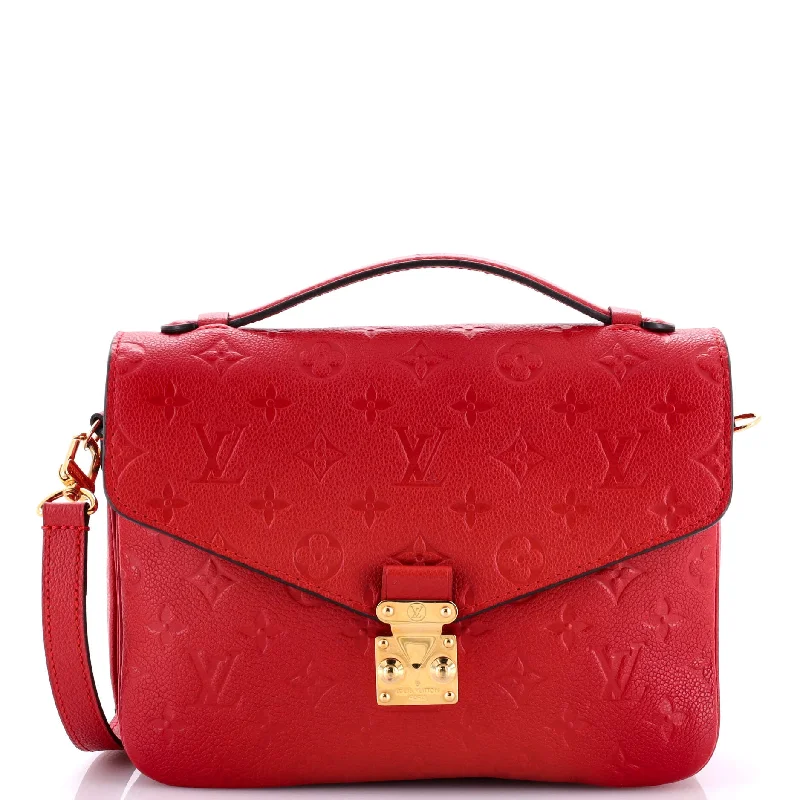 Louis Vuitton Petite Malle bags with a hard - shell structure for uniquenessPochette Metis Monogram Empreinte Leather