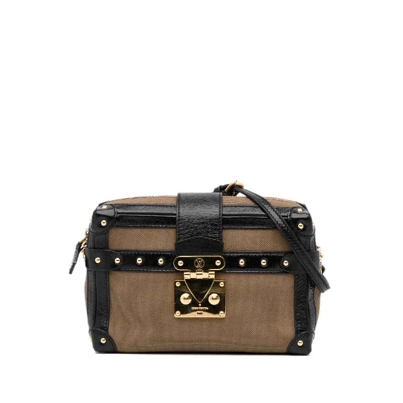 Louis Vuitton bags with a front - zip pocket for small items like keysBrown Louis Vuitton Petite Malle Soft MM Crossbody Bag