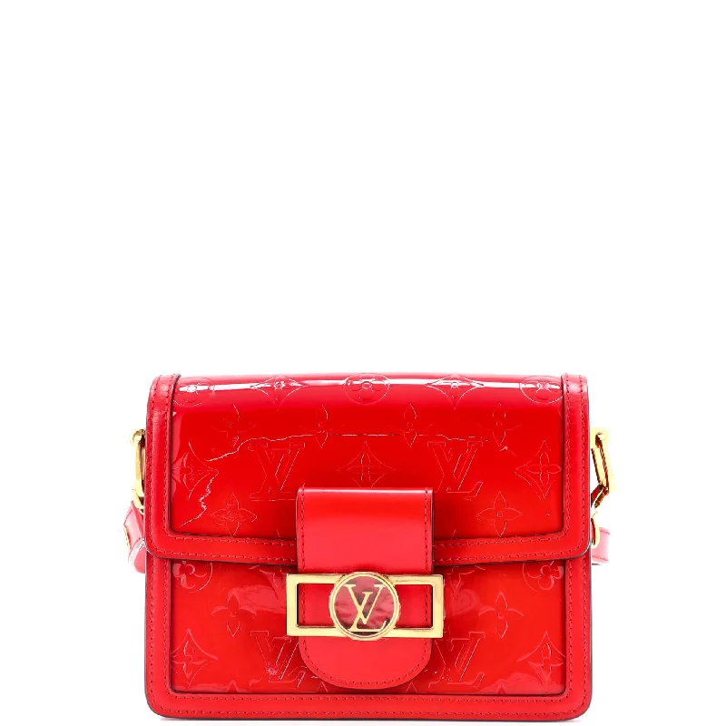 Ladies Louis Vuitton shoulder bags with a wide - width strap for comfortDauphine Shoulder Bag Monogram Vernis Mini