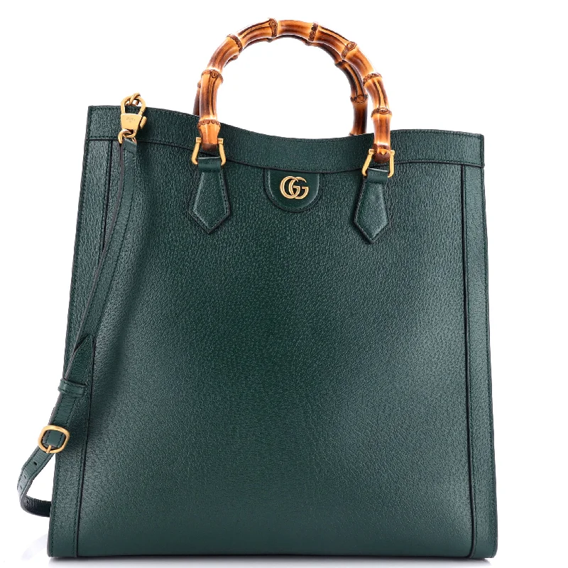 Gucci handbags for women with a patent - leather finishDiana NM Bamboo Handle Tote Leather Large