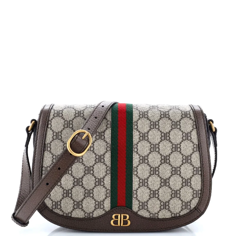 Gucci handbags for women with a patent - leather finishx Balenciaga The Hacker Project Flap Messenger Bag BB Coated Canvas Medium