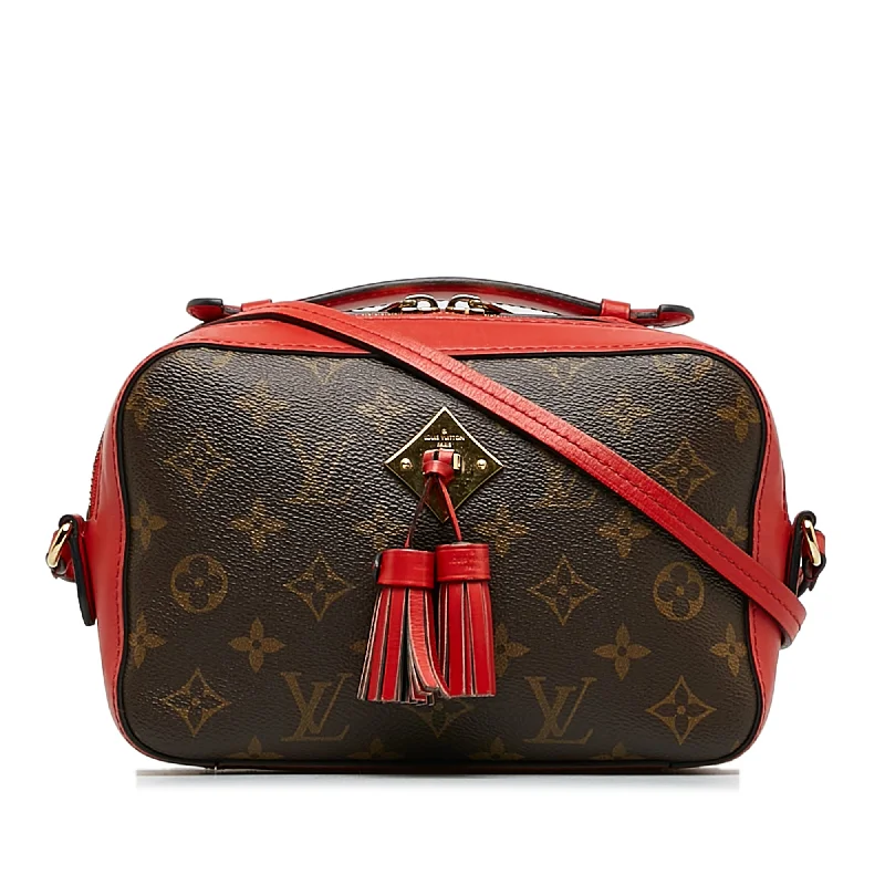 Louis Vuitton bags with a detachable mirror inside for on - the - go touch - upsBrown Louis Vuitton Monogram Saintonge