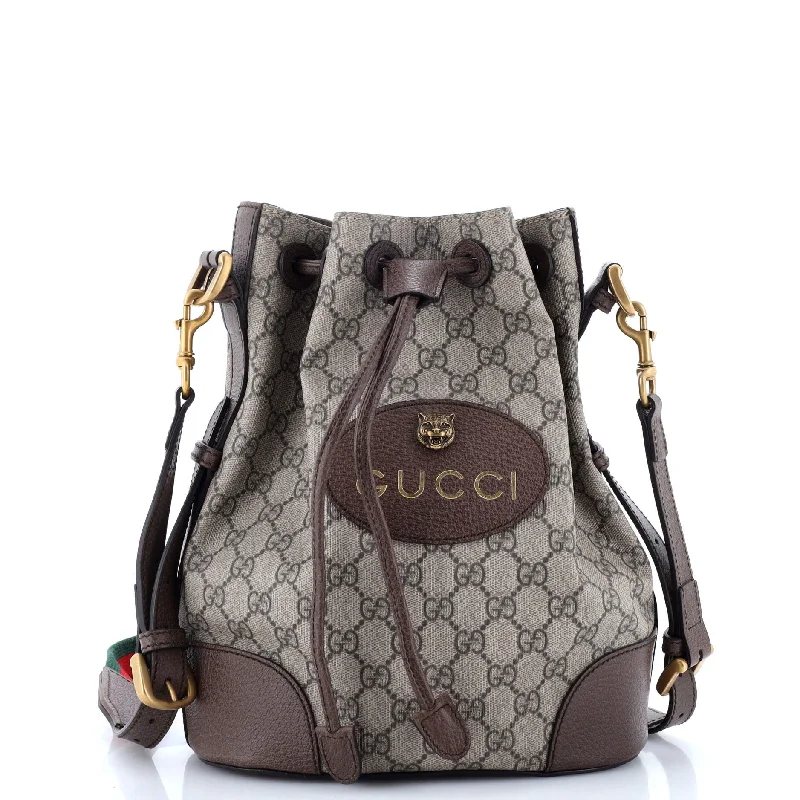 Gucci Marmont bags for women with quilted leather exteriorsNeo Vintage Drawstring Bucket Backpack GG Coated Canvas Mini