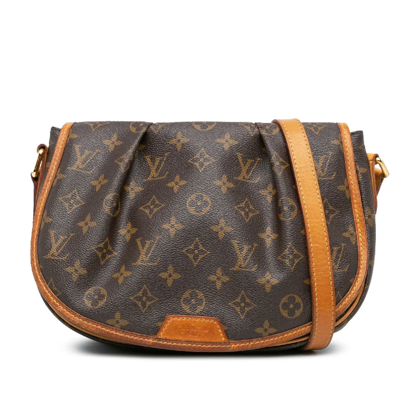 Louis Vuitton crossbody bags with a keychain holder for practicalityBrown Louis Vuitton Monogram Menilmontant PM Crossbody Bag