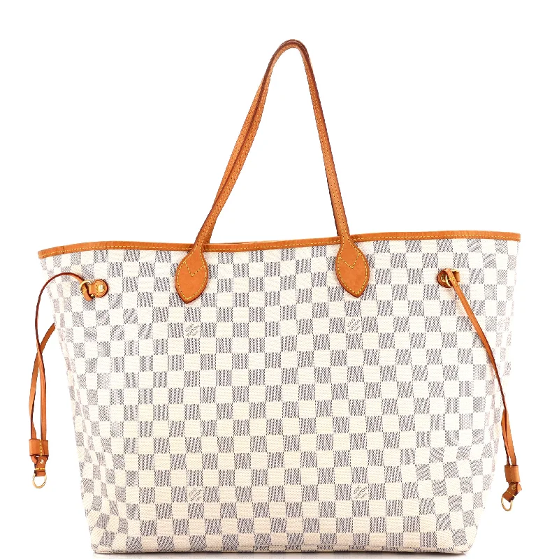 Louis Vuitton bags with a snap - button closure and a decorative charm for styleNeverfull Tote Damier GM