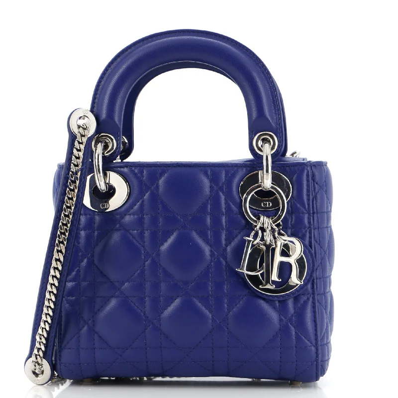 Christian Dior bags with a zip - top closure and multiple compartmentsLady Dior Chain Bag Cannage Quilt Lambskin Mini