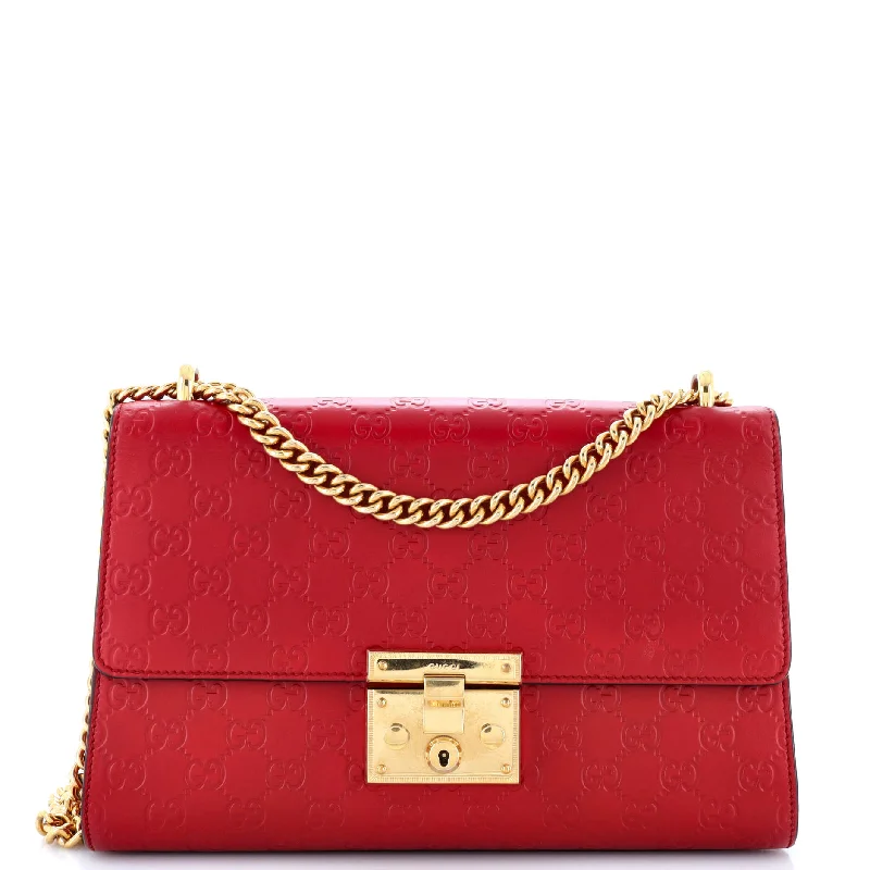 Gucci handbags for women with a back - zip pocketPadlock Shoulder Bag Guccissima Leather Medium