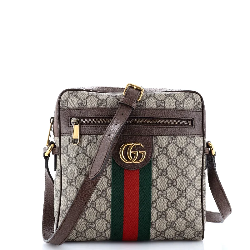 Ladies Gucci shoulder bags with a tassel decorationOphidia Messenger Bag GG Coated Canvas Small