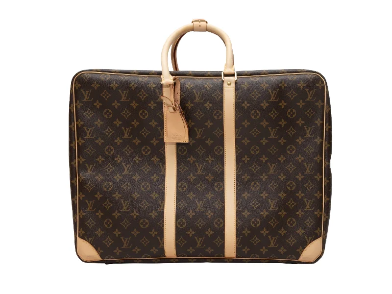 Louis Vuitton tote bags with a printed LV logo on the front for brand visibilityBrown Louis Vuitton Monogram Large Soft Trunk