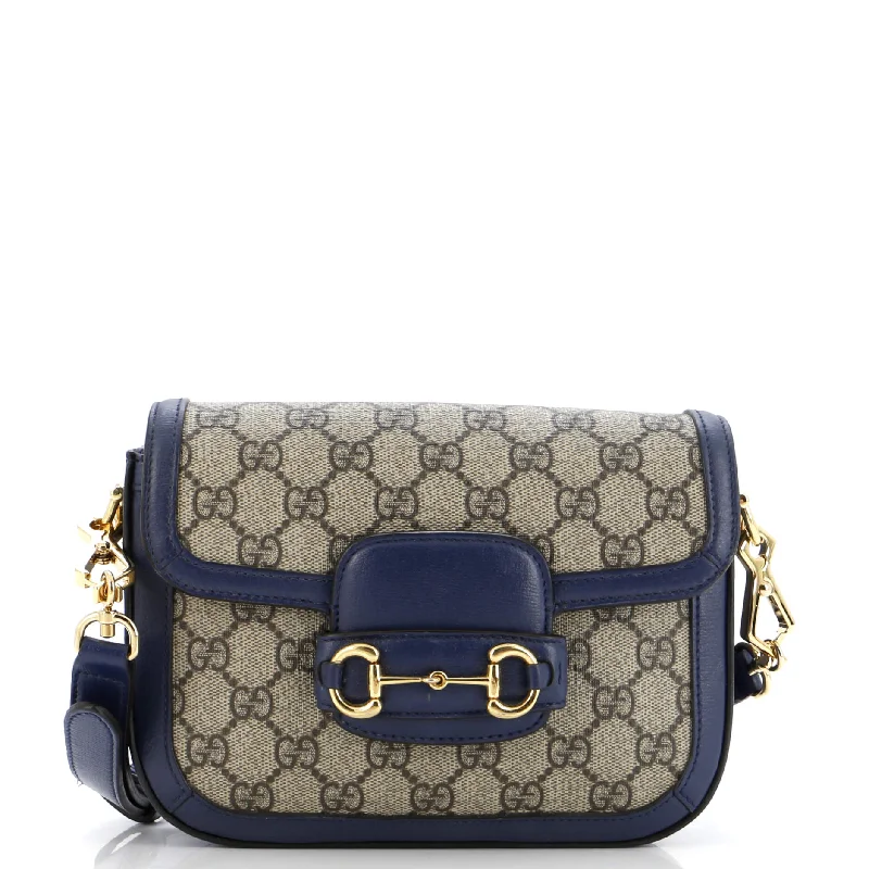 Gucci handbags for women with a beaded trimHorsebit 1955 Shoulder Bag GG Coated Canvas with Leather Mini