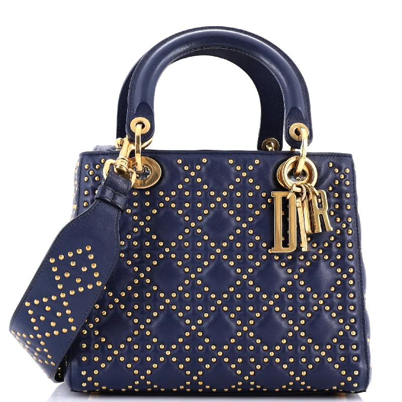 Christian Dior bags with a quilted pattern and gold - toned hardwareLady Dior Bag Cannage Studded Lambskin Medium