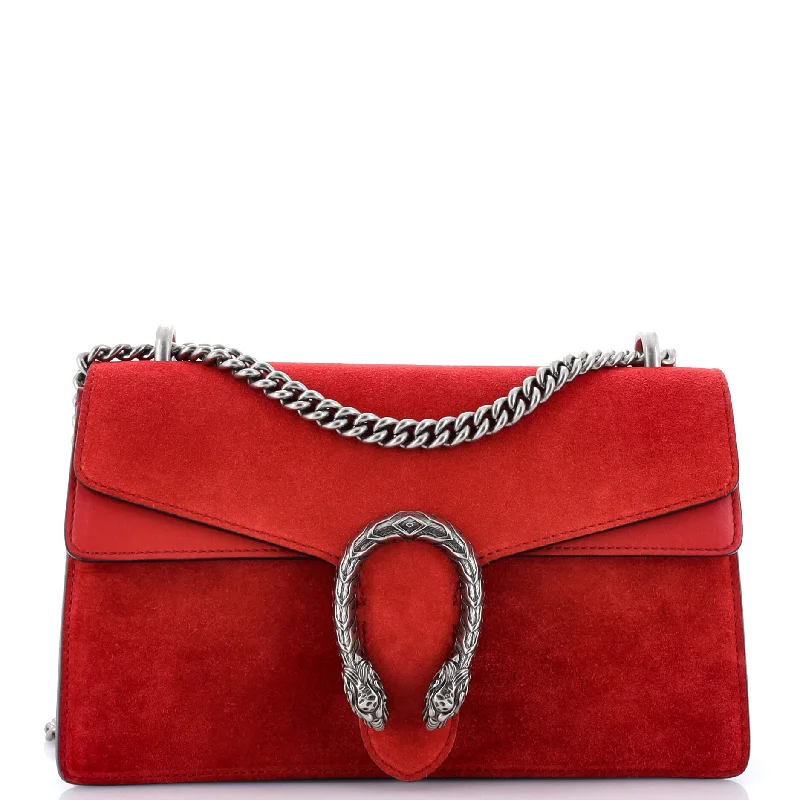 Ladies Gucci shoulder bags with a magnetic - closure flapDionysus Bag Suede Small