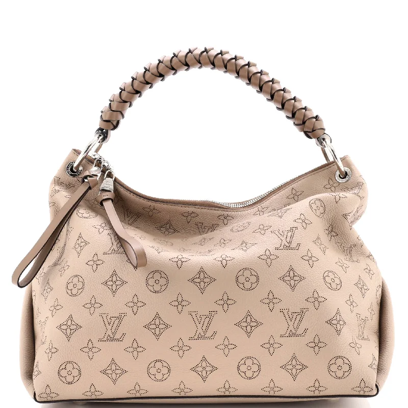 Louis Vuitton Twist bags with the iconic LV - turnlock closureBraided Handle Beaubourg Hobo Mahina Leather MM