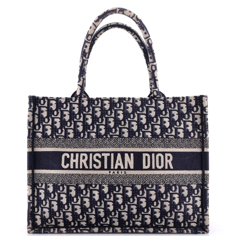 Christian Dior Saddle bags with a studded trim for a bold lookBook Tote Oblique Canvas Medium