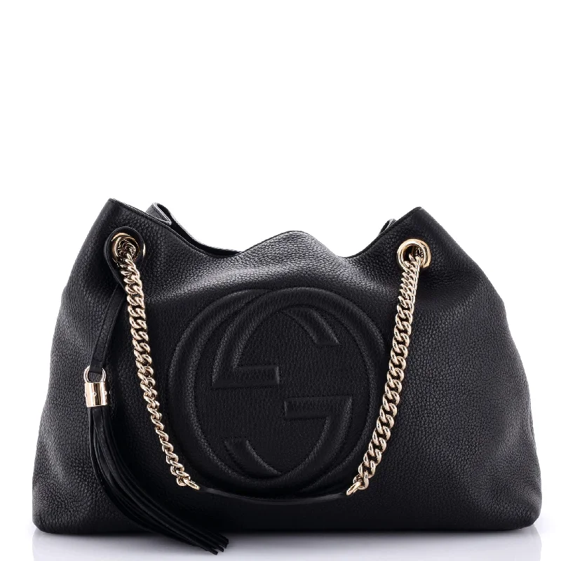 Ladies Gucci handbags with a detachable coin purse insideSoho Chain Strap Shoulder Bag Leather Medium