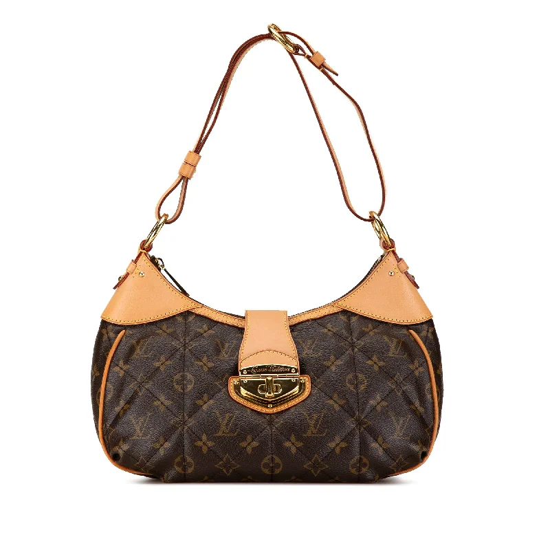 Louis Vuitton bags with a detachable mirror inside for on - the - go touch - upsBrown Louis Vuitton Monogram Etoile City Shoulder Bag