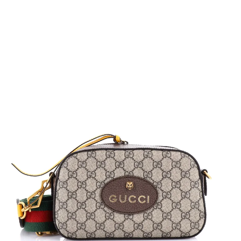 Women Gucci bags with a chain - link trim and a leather bodyNeo Vintage Camera Messenger Bag GG Coated Canvas