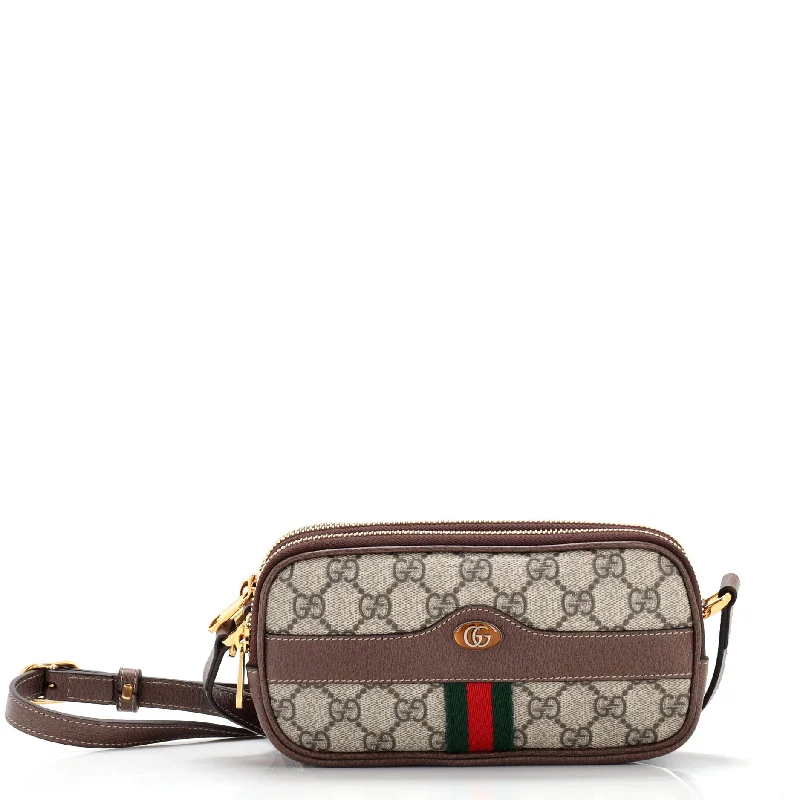 Gucci Marmont bags for women with quilted leather exteriorsOphidia Triple Zip Crossbody Bag GG Coated Canvas Mini