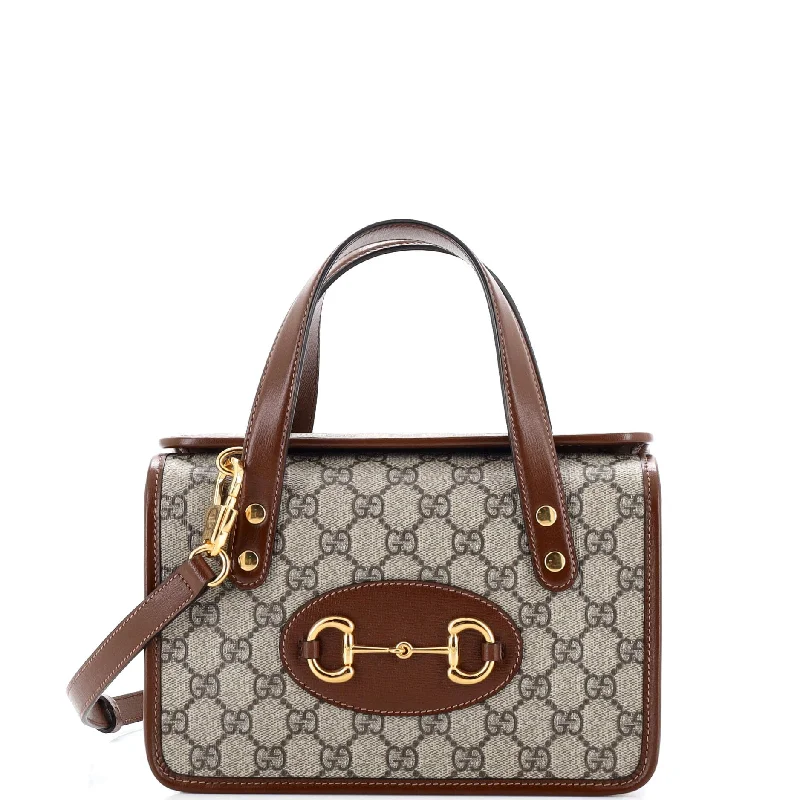 Gucci tote bags for women with a spacious interiorHorsebit 1955 Boston Bag GG Coated Canvas Mini