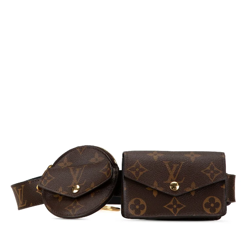 Ladies Louis Vuitton shoulder bags with a magnetic - closure flap for easeBrown Louis Vuitton Monogram Daily Multi Pocket Belt Bag