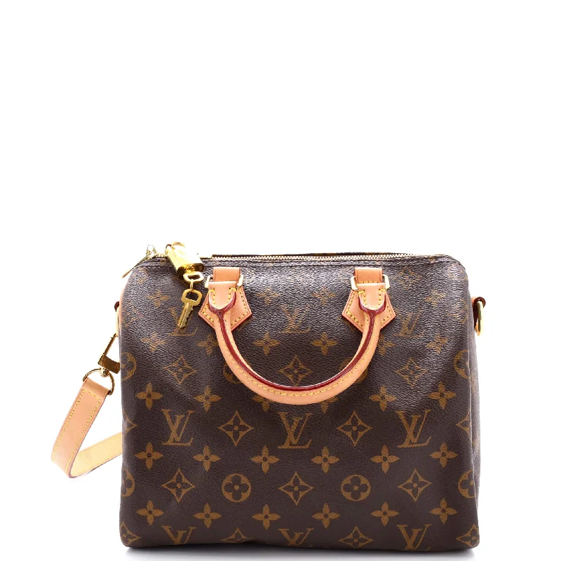 Louis Vuitton Alma bags with a leather - wrapped handle for a luxurious feelSpeedy Bandouliere Bag Monogram Canvas 25