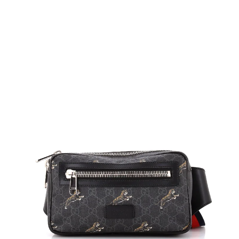 Women Gucci bags with a zippered interior pocketSoft Zip Belt Bag Printed GG Coated Canvas Small