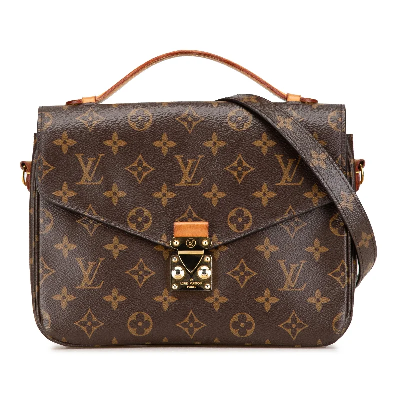 Louis Vuitton backpacks with a multi - pocket organization for functionalityBrown Louis Vuitton Monogram Pochette Metis Satchel