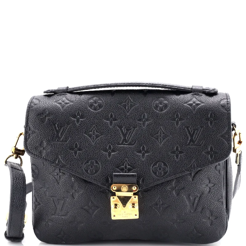 Louis Vuitton Petite Malle bags with a hard - shell structure for uniquenessPochette Metis Monogram Empreinte Leather