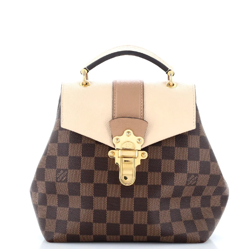 Louis Vuitton Alma bags with a monogram - embossed leather surfaceClapton Backpack Damier and Leather