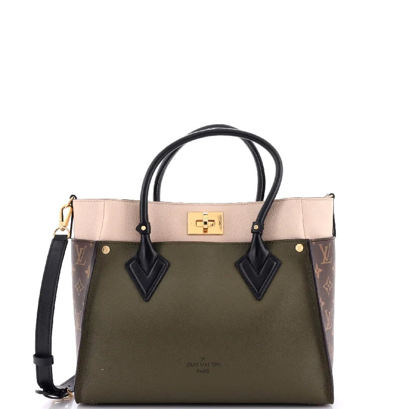 Louis Vuitton Twist bags with a snakeskin - effect panel for a bold lookOn My Side Tote Leather with Monogram Canvas MM