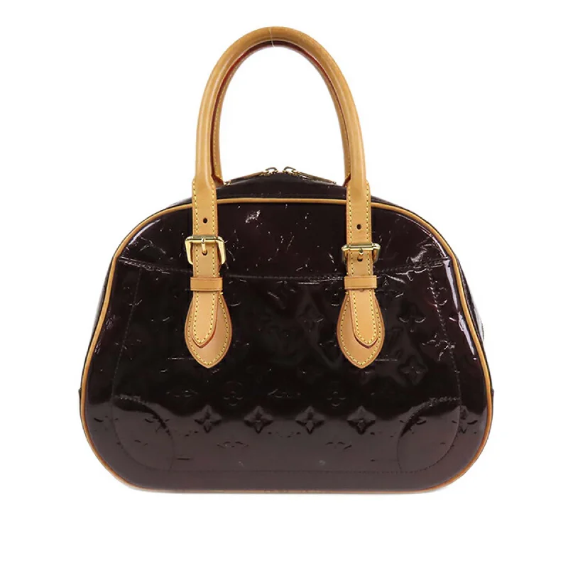 Louis Vuitton Alma bags with a monogram - embossed leather surfacePurple Louis Vuitton Monogram Vernis Summit Drive Handbag