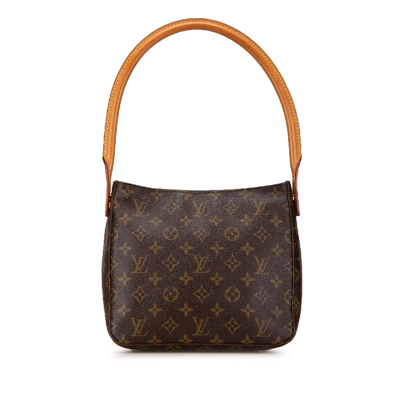 Louis Vuitton bags with a magnetic snap closure for easy accessBrown Louis Vuitton Monogram Looping MM Shoulder Bag