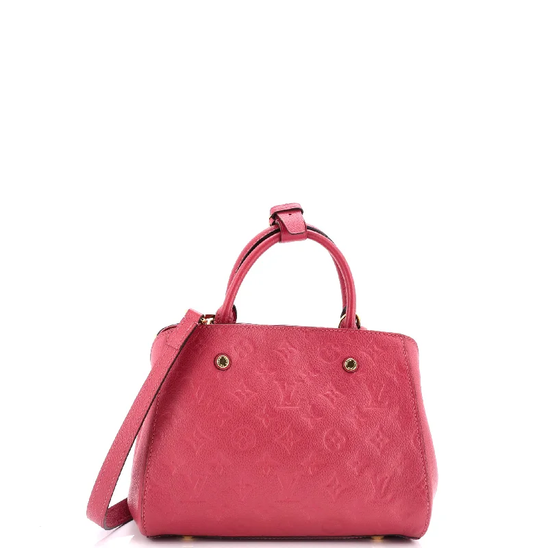 Louis Vuitton Petite Malle bags with a hard - shell structure for uniquenessMontaigne Handbag Monogram Empreinte Leather BB