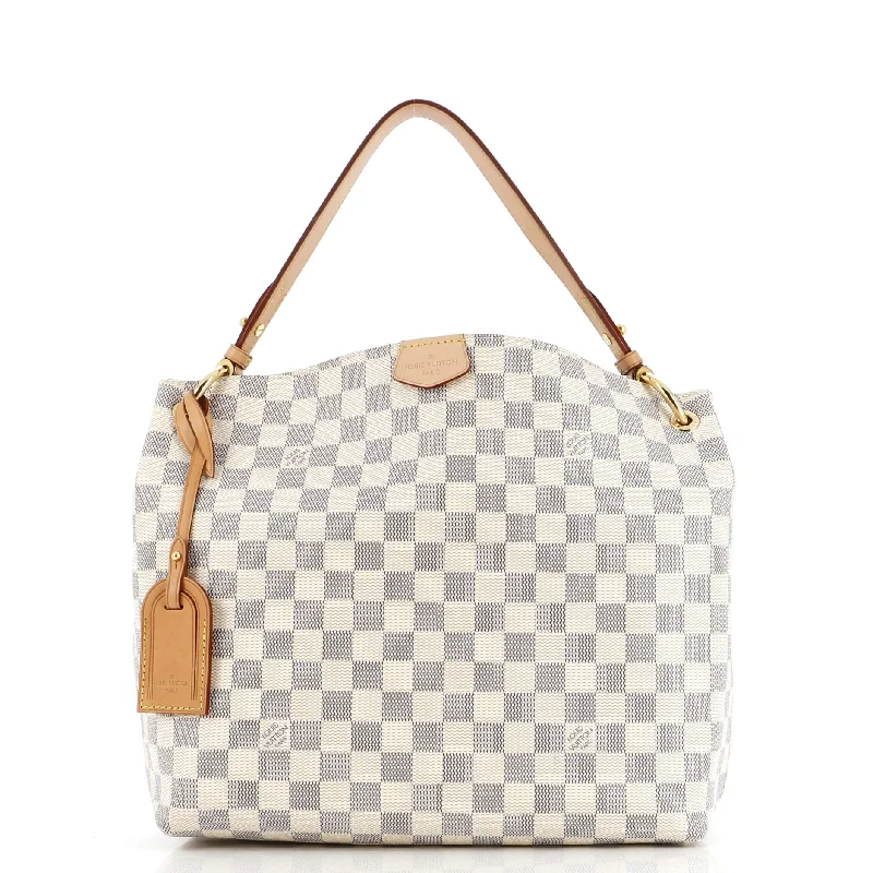 Louis Vuitton handbags with a patent - leather finish for a shiny lookGraceful Handbag Damier PM