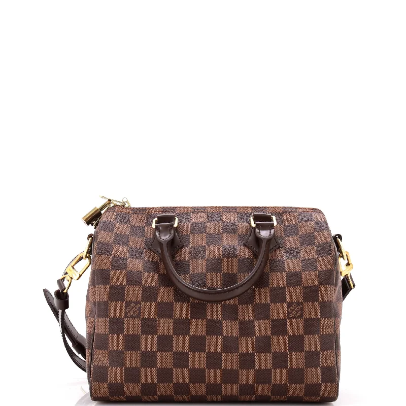 Louis Vuitton bags with a front - flap pocket for quick - access itemsSpeedy Bandouliere Bag Damier 25