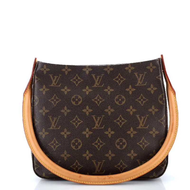 Louis Vuitton tote bags with a double - handle and shoulder - strap optionLooping Handbag Monogram Canvas MM