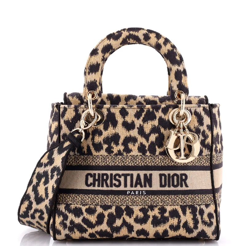 Christian Dior Saddle bags with a studded trim for a bold lookLady D-Lite Bag Mizza Embroidered Canvas Medium