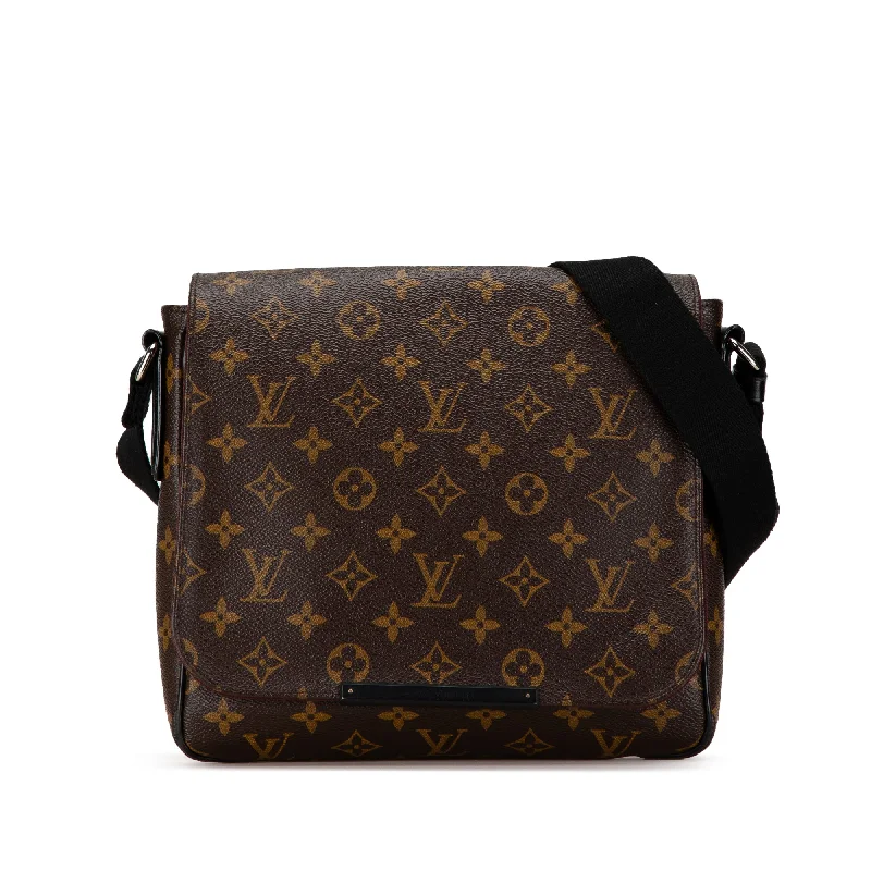 Louis Vuitton crossbody bags with a woven leather strap for textureBrown Louis Vuitton Monogram Macassar District PM Crossbody Bag