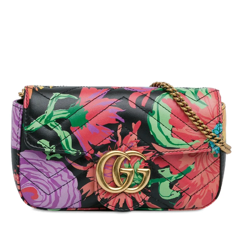 Gucci crossbody bags for women with adjustable leather strapsBlack Gucci x Ken Scott Super Mini GG Marmont Crossbody