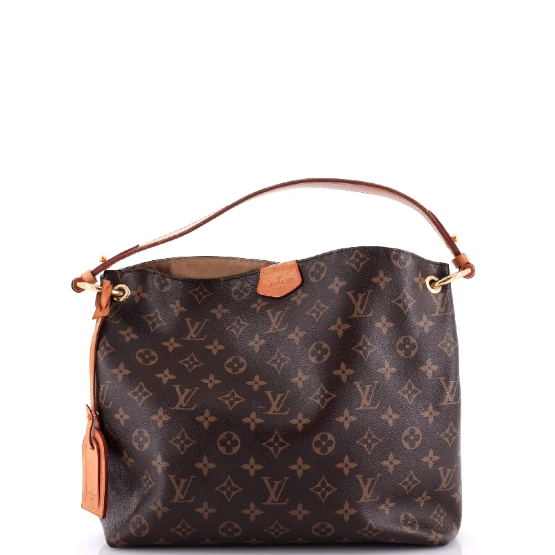 Louis Vuitton bags with a chain - link trim and a leather body for a modern edgeGraceful Handbag Monogram Canvas PM