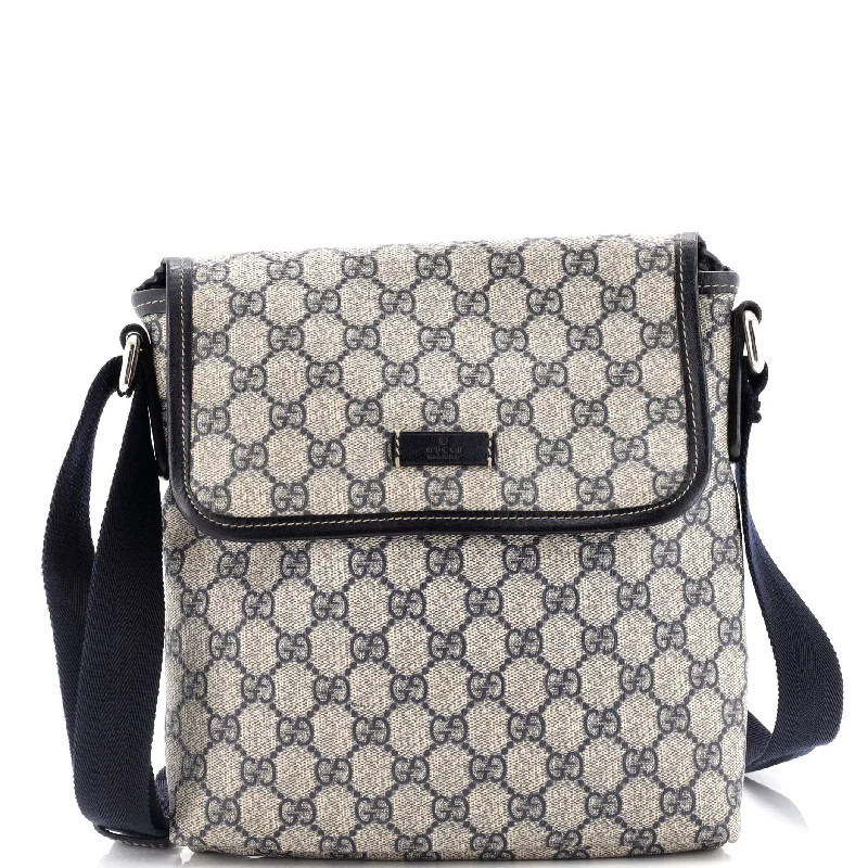 Gucci Marmont bags for women with a snakeskin - effect panelFlap Messenger GG Coated Canvas Small