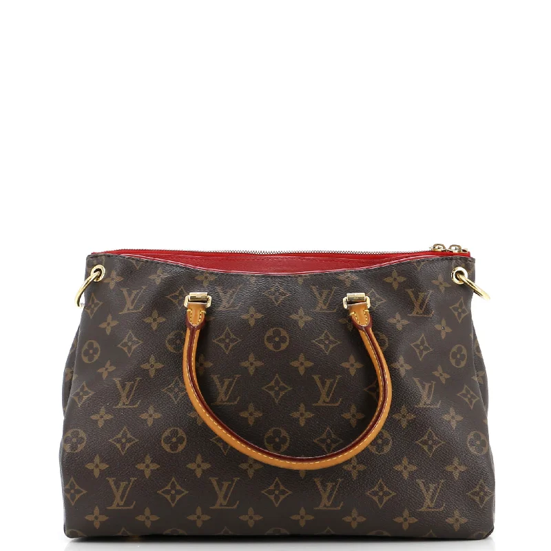 Louis Vuitton crossbody bags with a woven leather strap for texturePallas Tote Monogram Canvas