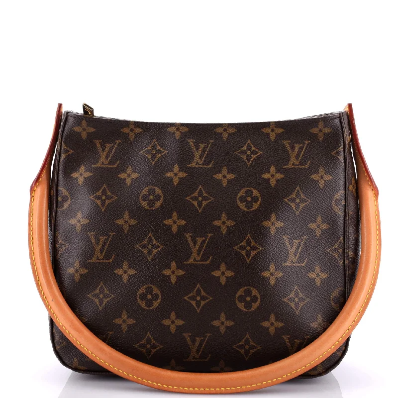 Ladies Louis Vuitton handbags with a detachable coin purse insideLooping Handbag Monogram Canvas MM